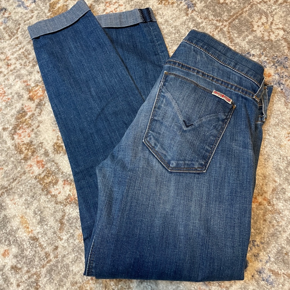 Harkin crop super skinny cufff Hudson jeans sz 26 EUC